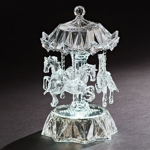 Carousel Music LED Wind-up 8"H
