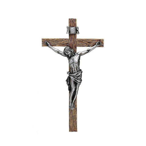 Joseph's Studio Antiqued Silver Crucifix 8.25" H