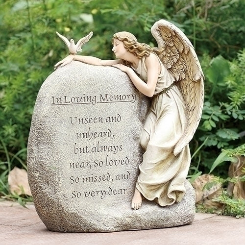 Memorial Angel Garden Stone 11.25"H