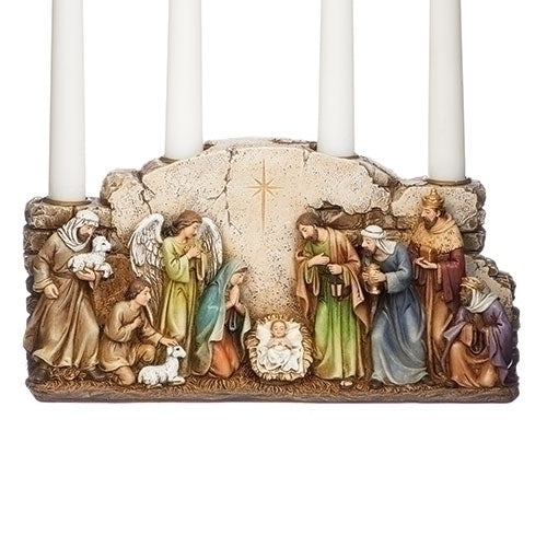 Nativity with Arch Wall Candle Holder 5.25"H