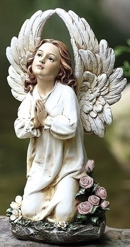 Kneeling Angel Garden Statue 15.75"H