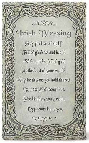 Irish Blessing Wall Plaque 8"H