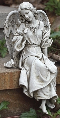 Sitting Angel Garden Statue 12.75"H