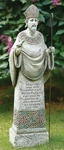 Patrick - St. Patrick Garden Statue 26.5"H