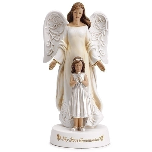 Angel with Girl Communion Figure 7.75"H