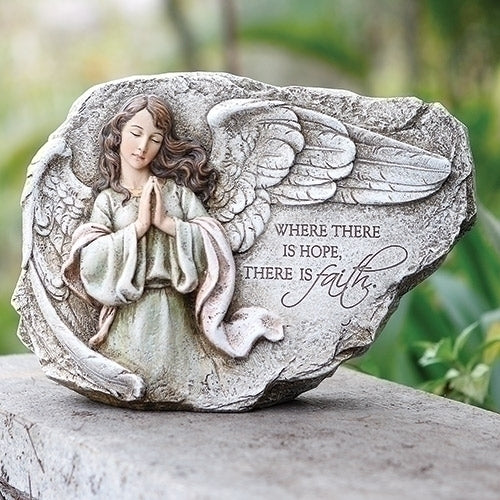 Praying Angel Garden Stone 8.25"H