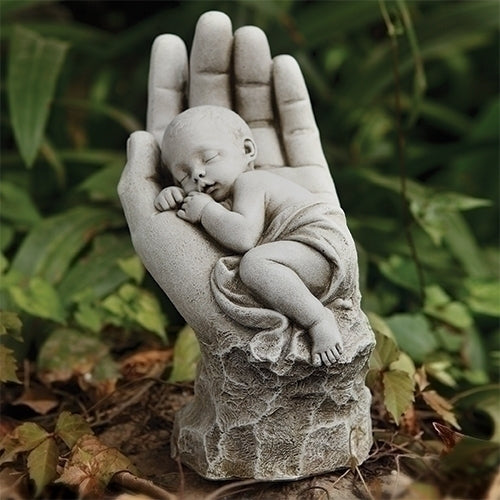 In the Palm of His Hand Garden Statue 11.2"H