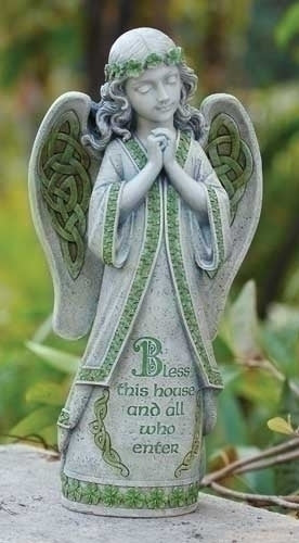 Irish Angel Garden Statue 14.5"H