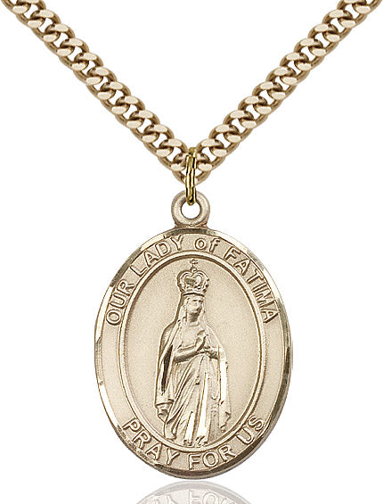 Our Lady of Fatima Necklace Gold Filled 24"
