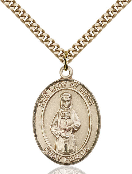 Our Lady of Hope Necklace Gold Filled 24"