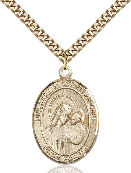 Our Lady of Good Counsel Necklace Gold Filled 24"