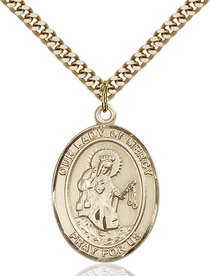 Our Lady of Mercy Necklace Gold Filled 24"