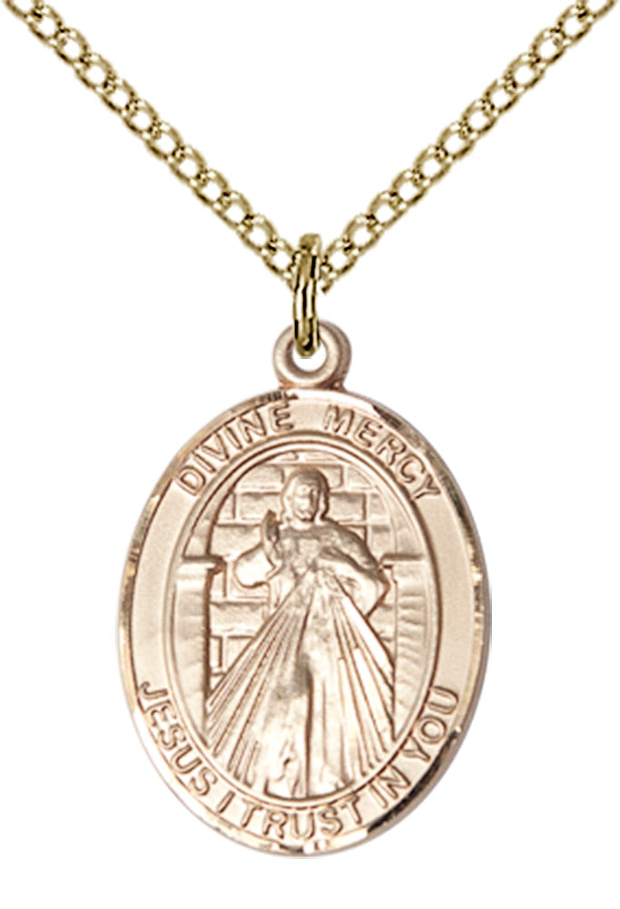 Divine Mercy Medal - Gold Filled