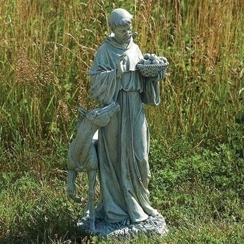 Francis - St. Francis with Horse Garden Statue 25.5"H