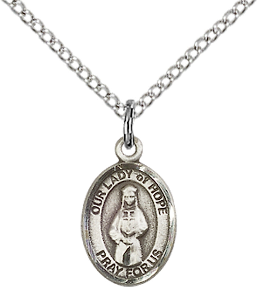 Our Lady of Hope Necklace Sterling Silver 18"