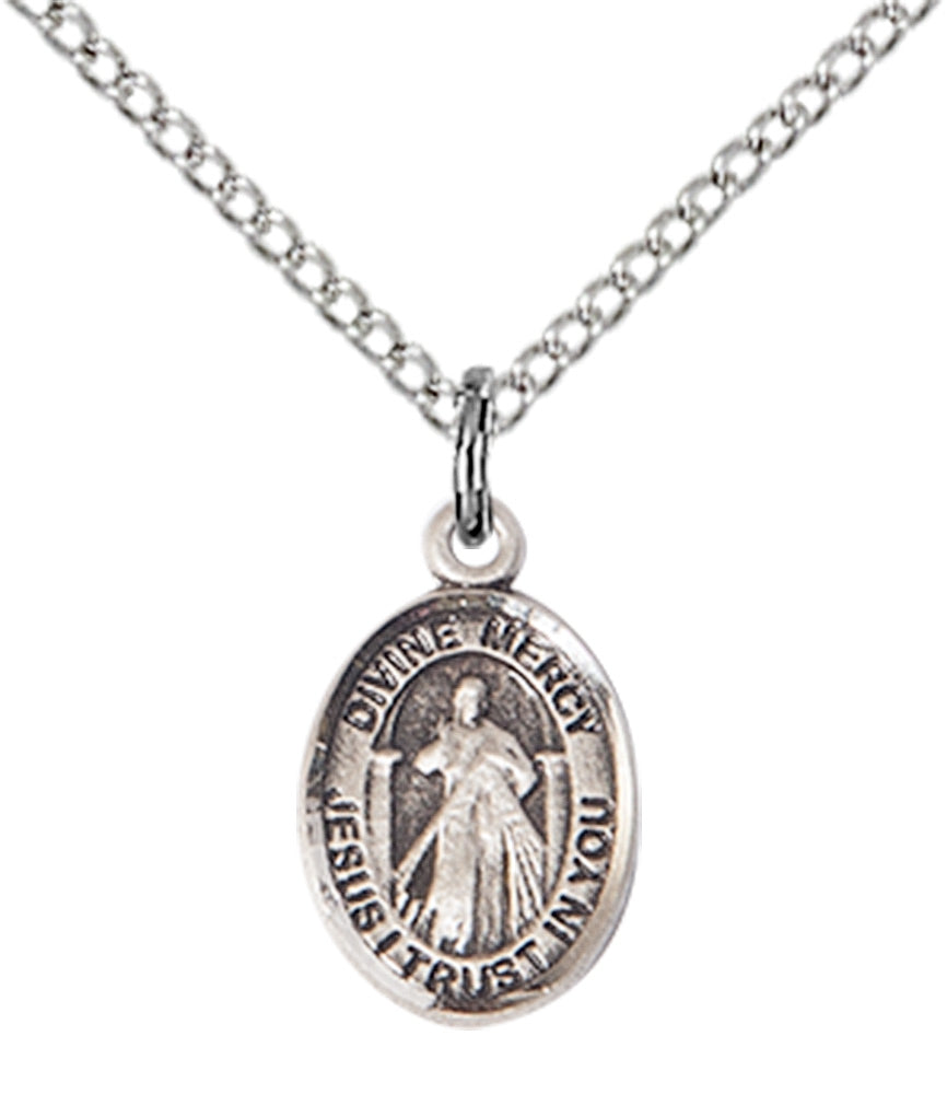 Divine Mercy Medal - Sterling Silver
