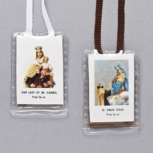 Scapular with Brown Cord 18"L