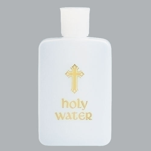 Holy Water Bottle with Gold Stamp 4.5"H