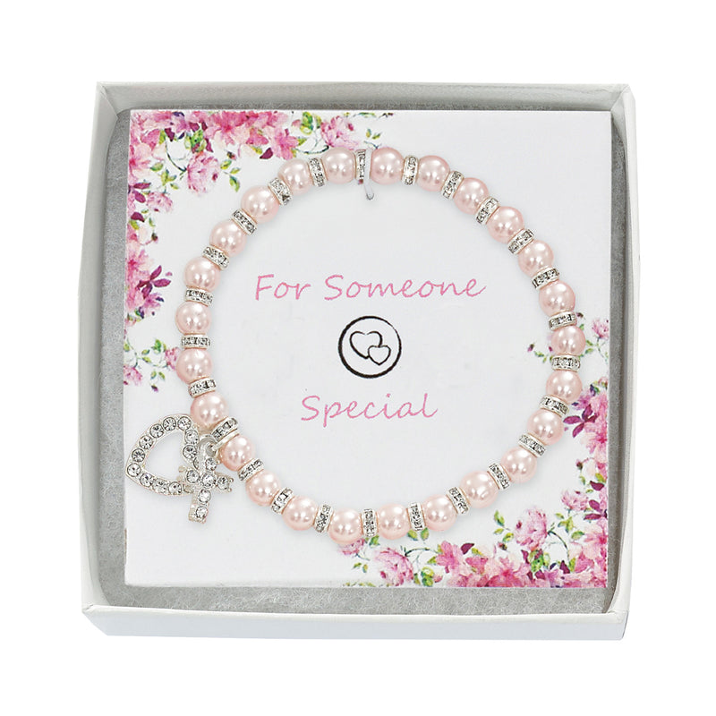 Pink Pearl Stretch Bracelet