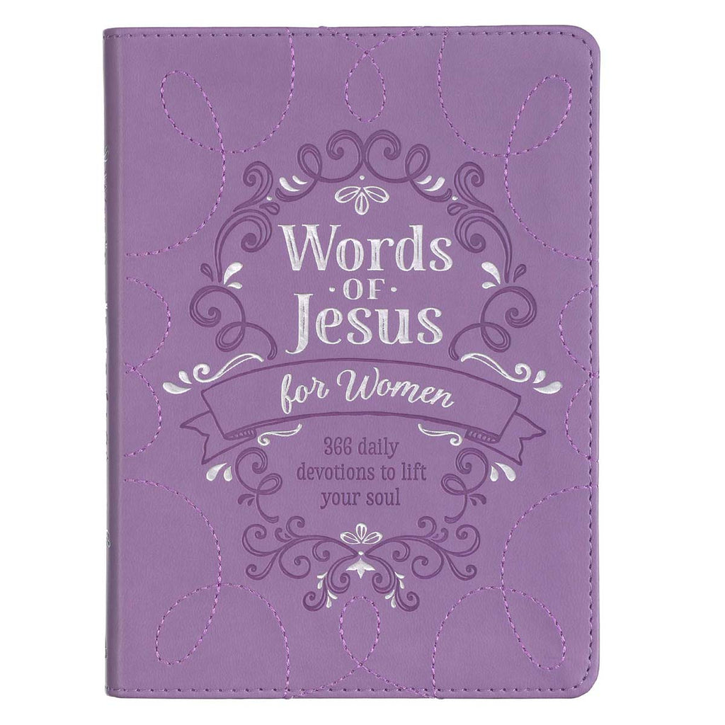 Words of Jesus for Women Purple Faux Leather Devotional