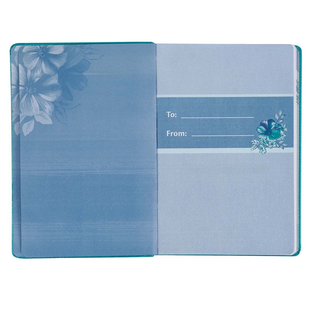 Growing in Grace Teal Faux Leather Daily Devotional