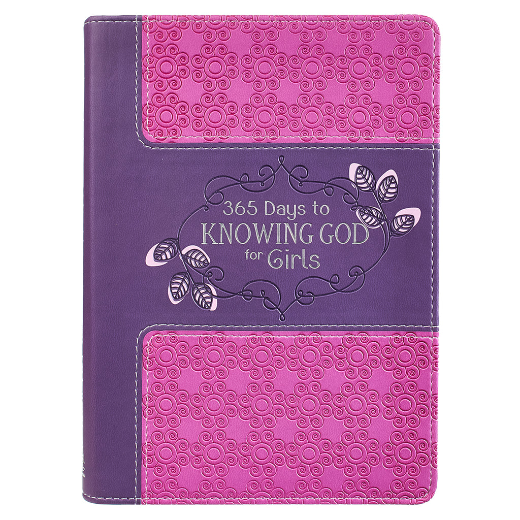 365 Days to Knowing God for Girls Devotional - Faux Leather Edition