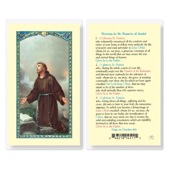 Francis - Saint Francis of Assisi Novena Holy Card