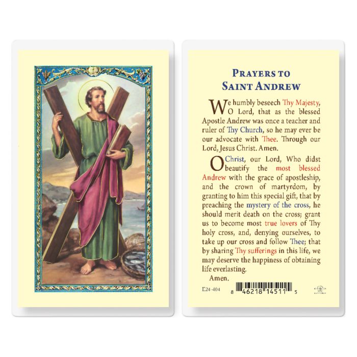 Andrew - Saint Andrew Holy Card