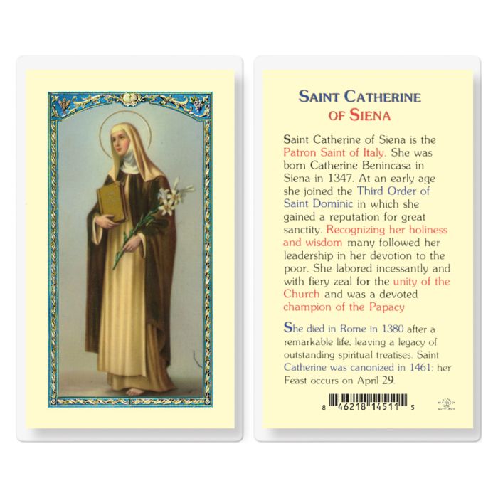 Catherine - Saint Catherine of Siena Holy Card