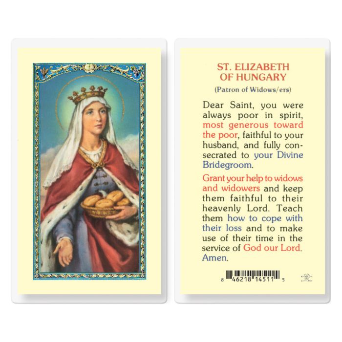 Elizabeth - Saint Elizabeth for Widows and Widowers Holy Card
