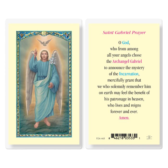 Gabriel - Saint Gabriel the Archangel Holy Card