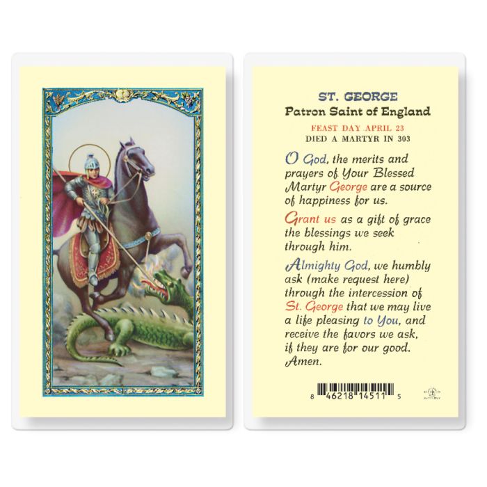 George - Saint George Holy Card