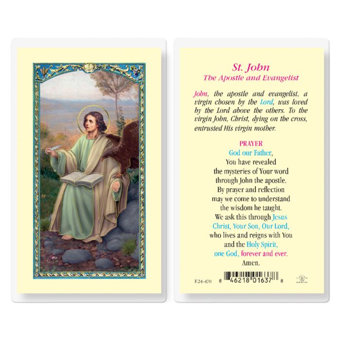 John - Saint John the Evangelist Holy Card