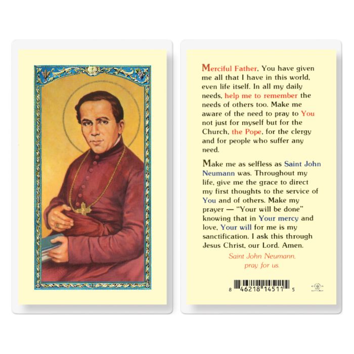 John - Saint John Neumann Holy Card