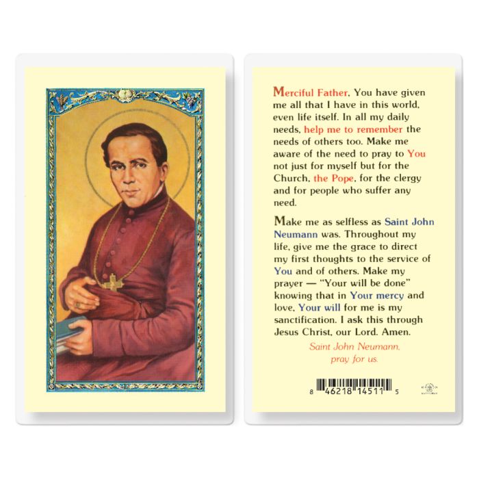 John - Saint John Neumann Holy Card