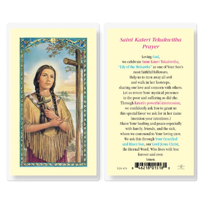 Kateri - Saint Kateri Tekakwitha Holy Card