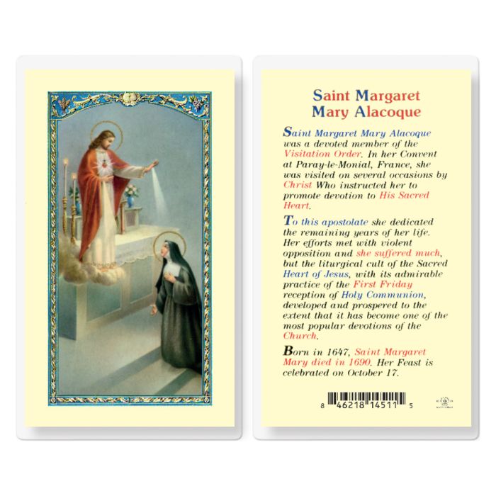 Margaret - Saint Margaret Mary Alacoque Holy Card