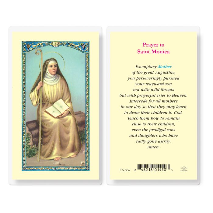 Monica - Saint Monica Holy Card