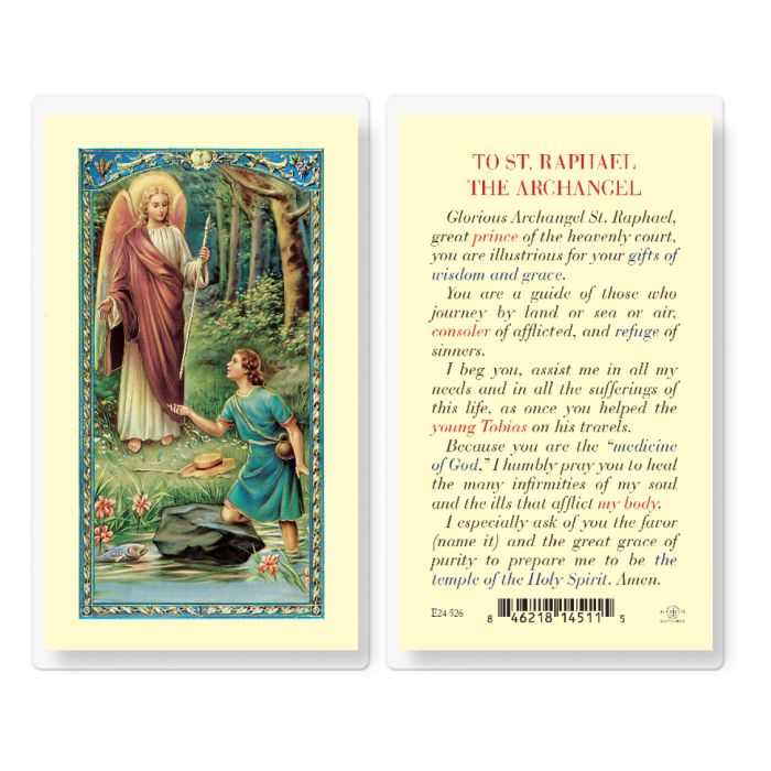 Raphael - Saint Raphael the Archangel Holy Card