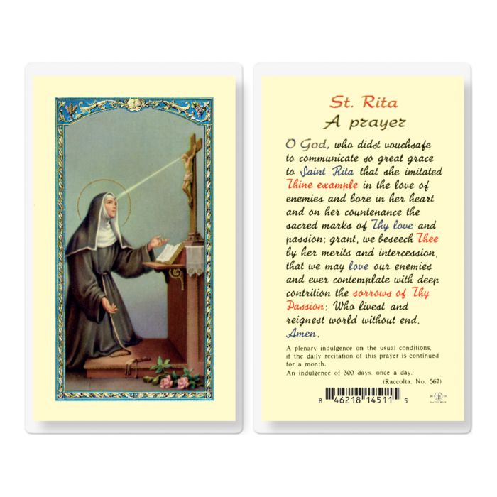 Rita -  Saint Rita Holy Card
