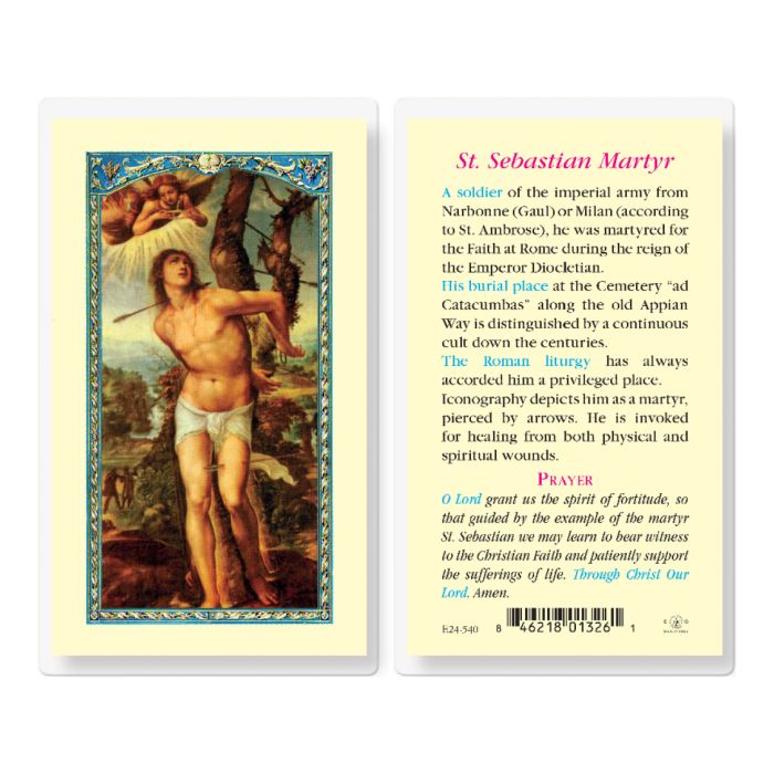 Sebastian - Saint Sebastian Holy Card