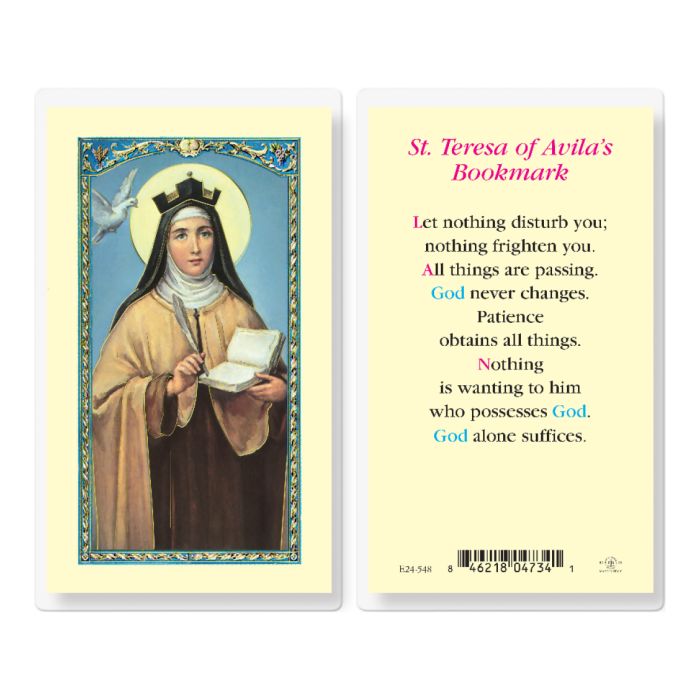 Teresa - Saint Teresa of Avila Holy Card