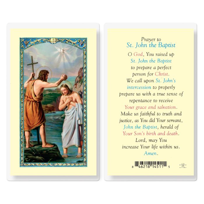 John - Saint John the Baptist Holy Card