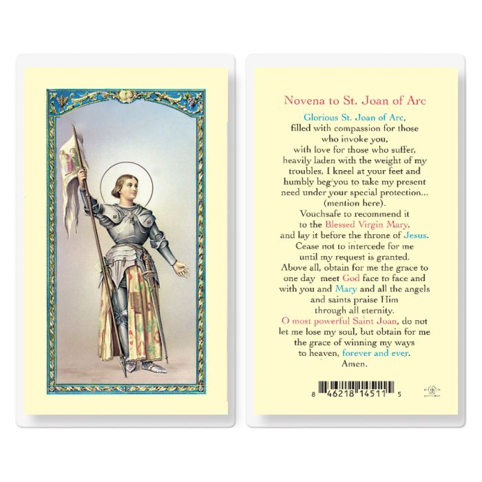 Joan - Saint Joan of Arc Novena Holy Card