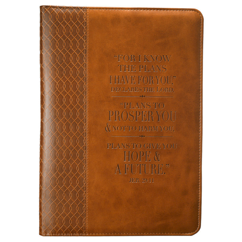 I Know the Plans Handy-sized Journal in Tan - Jeremiah 29:11