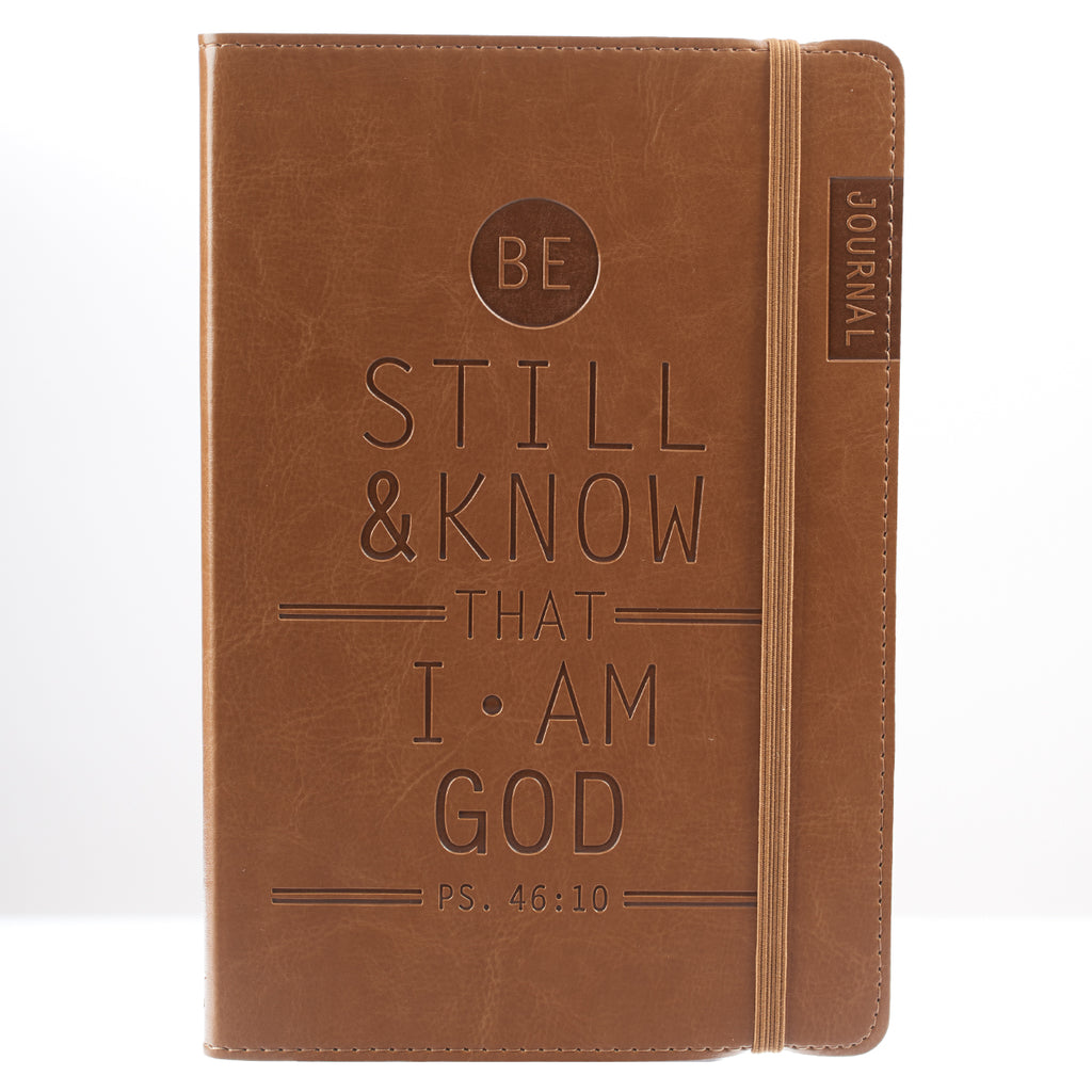 Be Still & Know Tan Flexcover Journal  - Psalm 46:10
