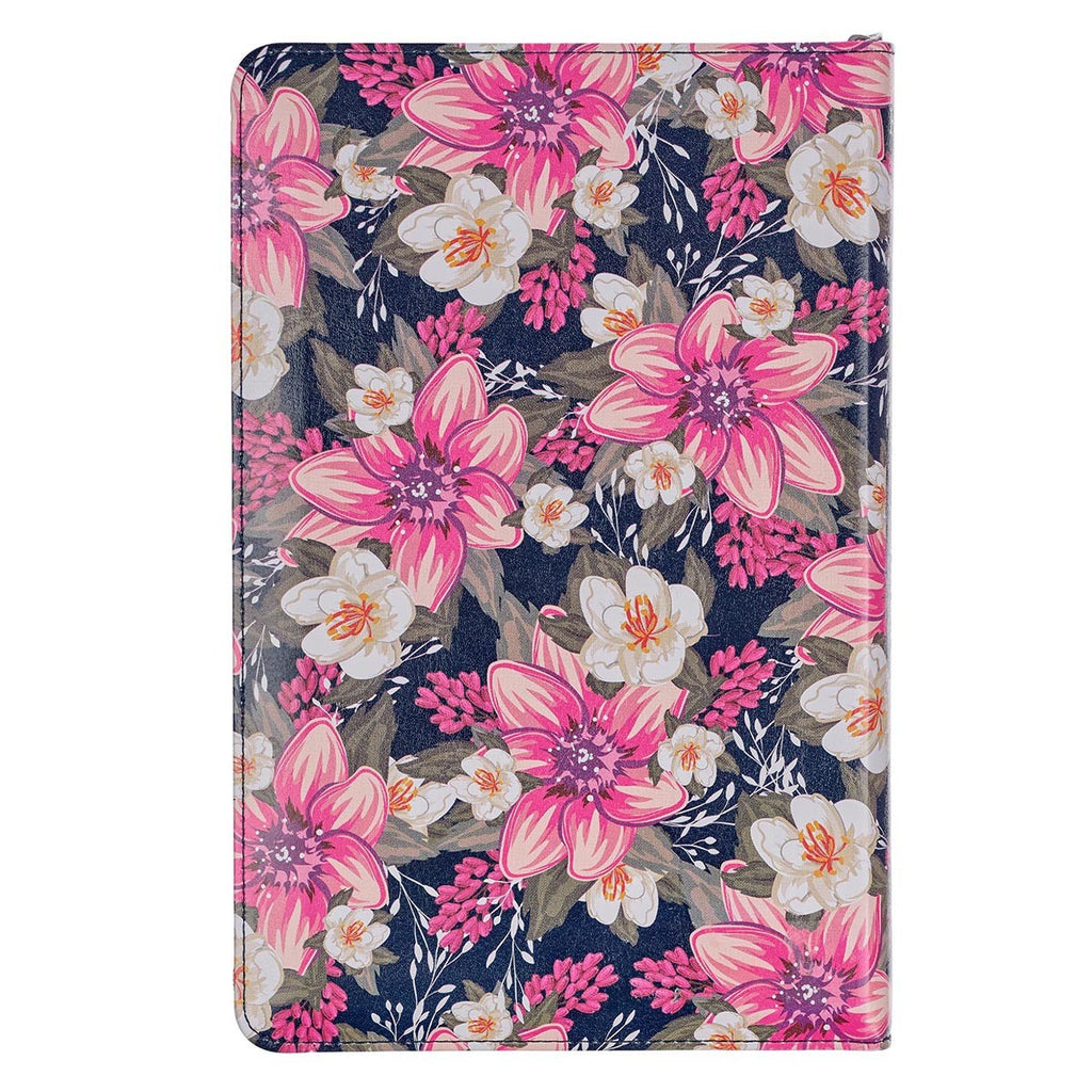 Floral Gift Bible With Zippered Closure (KJV)