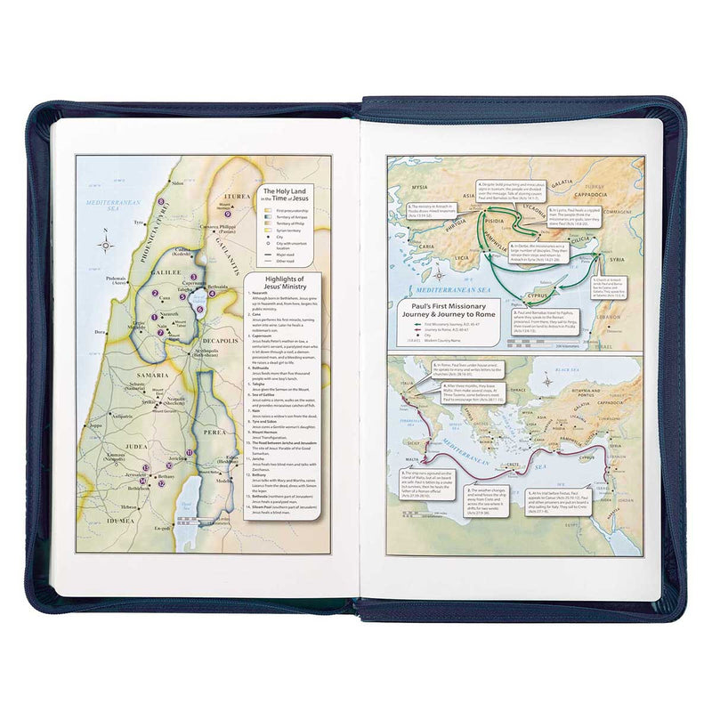 Floral Gift Bible With Zippered Closure (KJV)