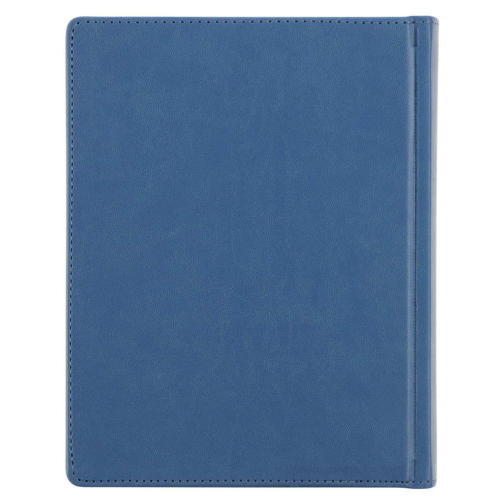 Blue Floral Faux Leather Hardcover Note-taking Bible