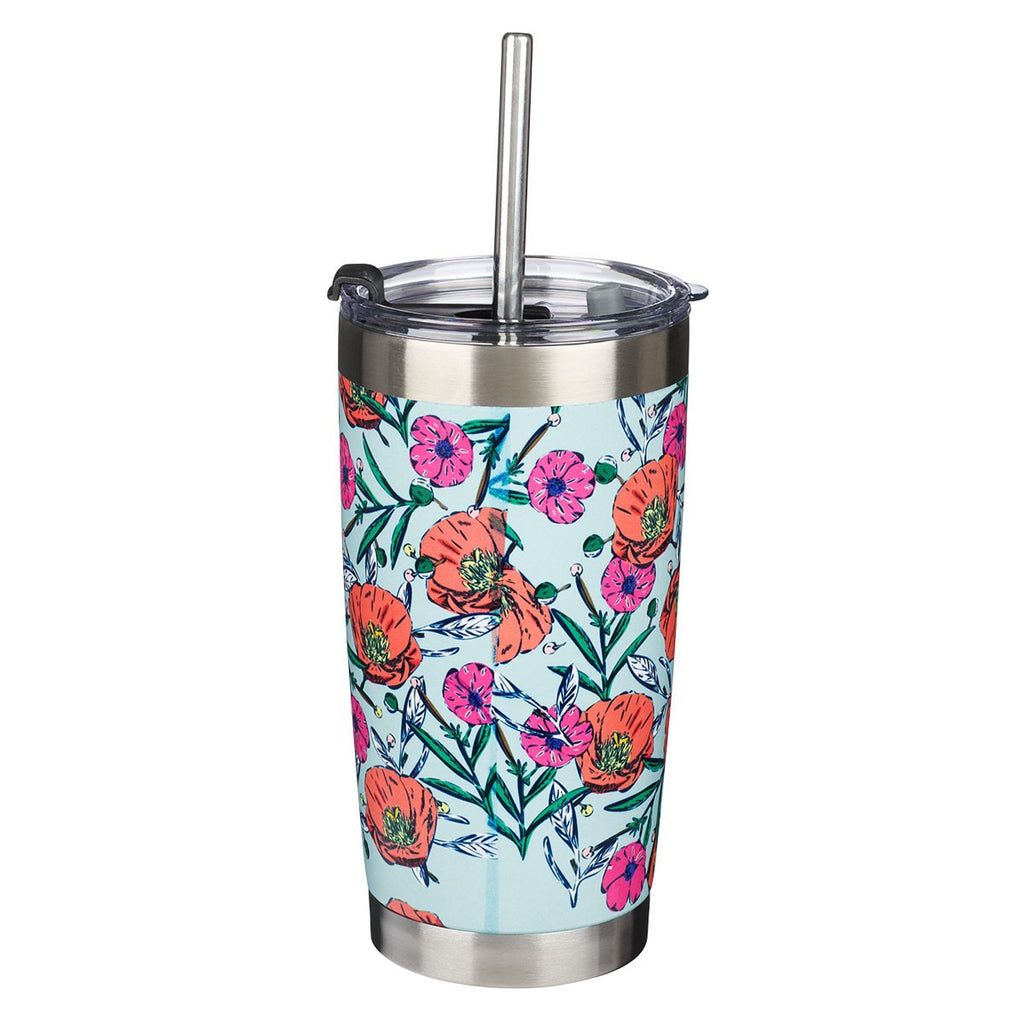 His Grace Stainless Steel Travel Mug With Reusable Stainless Steel Straw